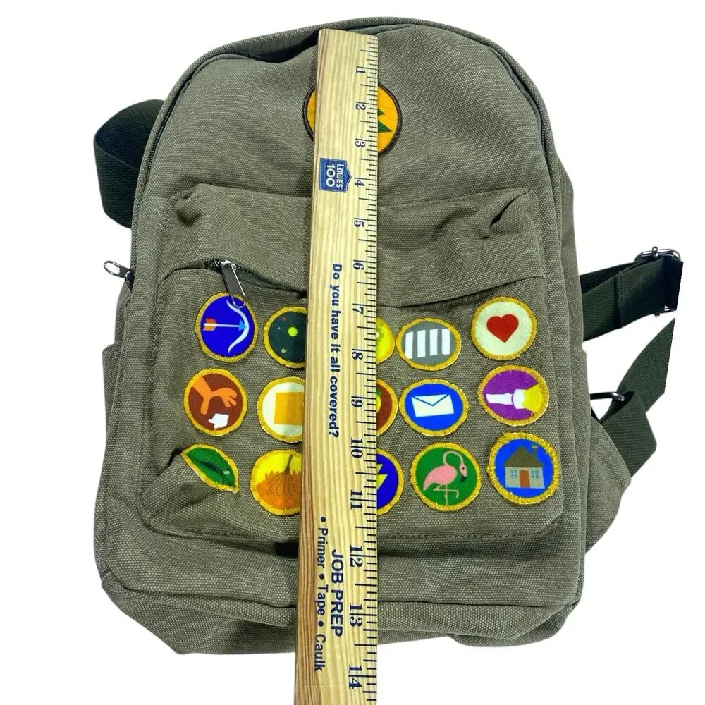 Disney Pixar Up Wilderness‎ Explorer Canvas Slouch SM Backpack Soft 13” Patches